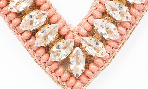 Deepa Gurnani Calluna Crystal & Beaded Heart Drop Earrings In Pink
