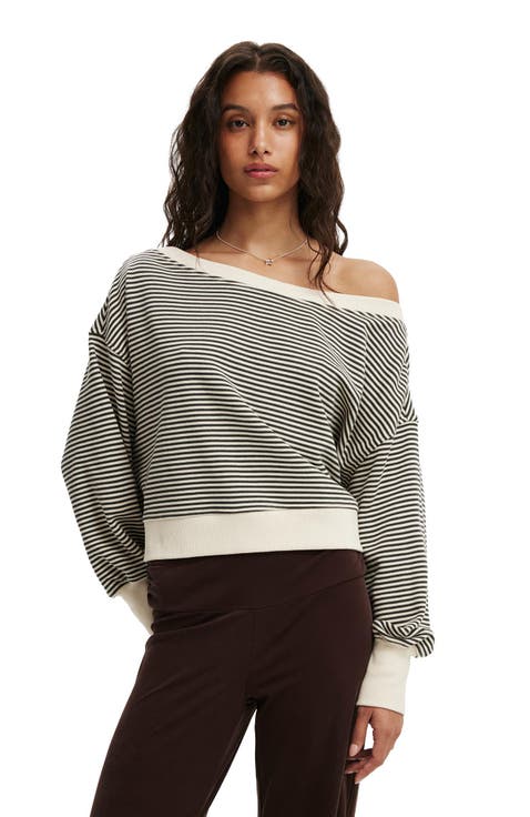 Women's Off Shoulder Sweatshirt