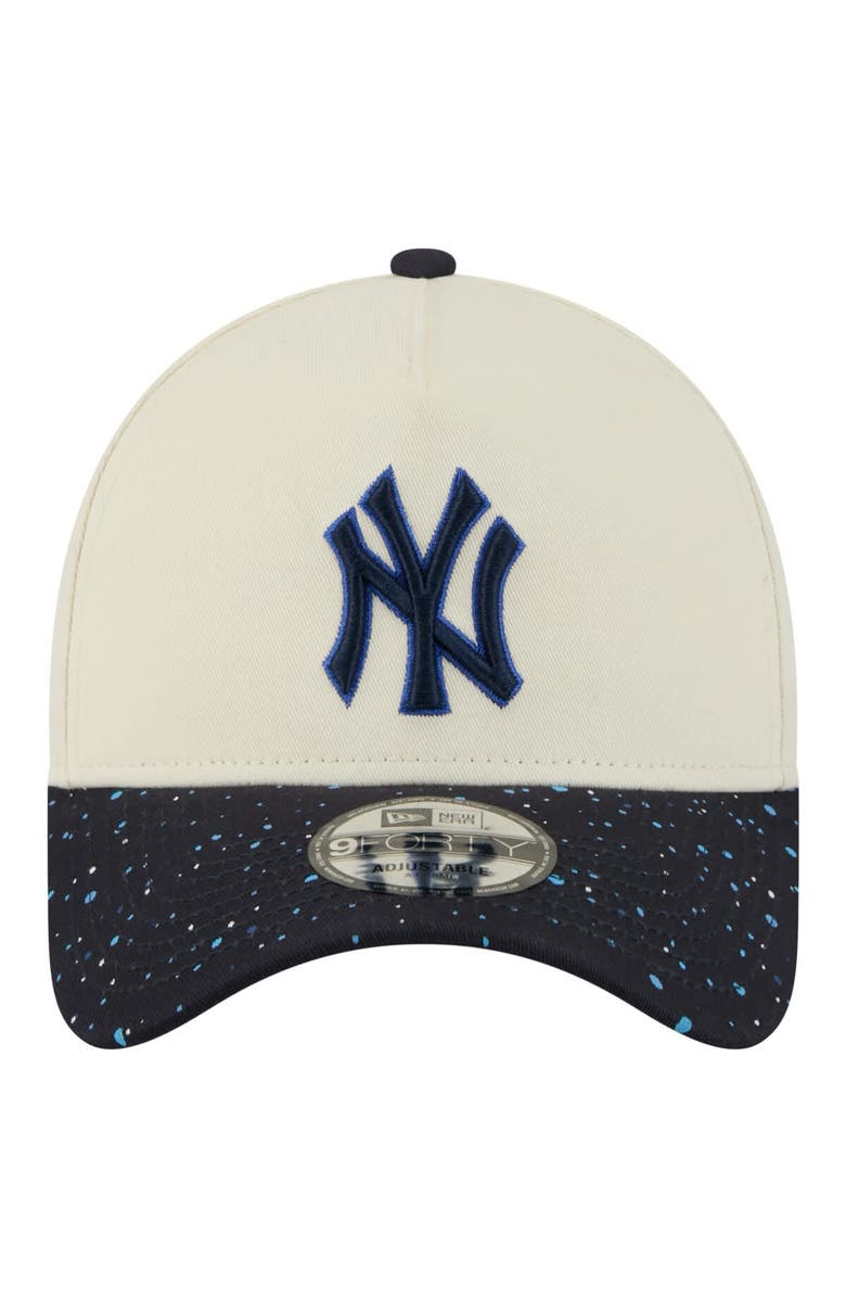 New Era Men's New Era Cream New York Yankees Speckle A-Frame 9FORTY Adjustable Hat, Alternate, color, Cream