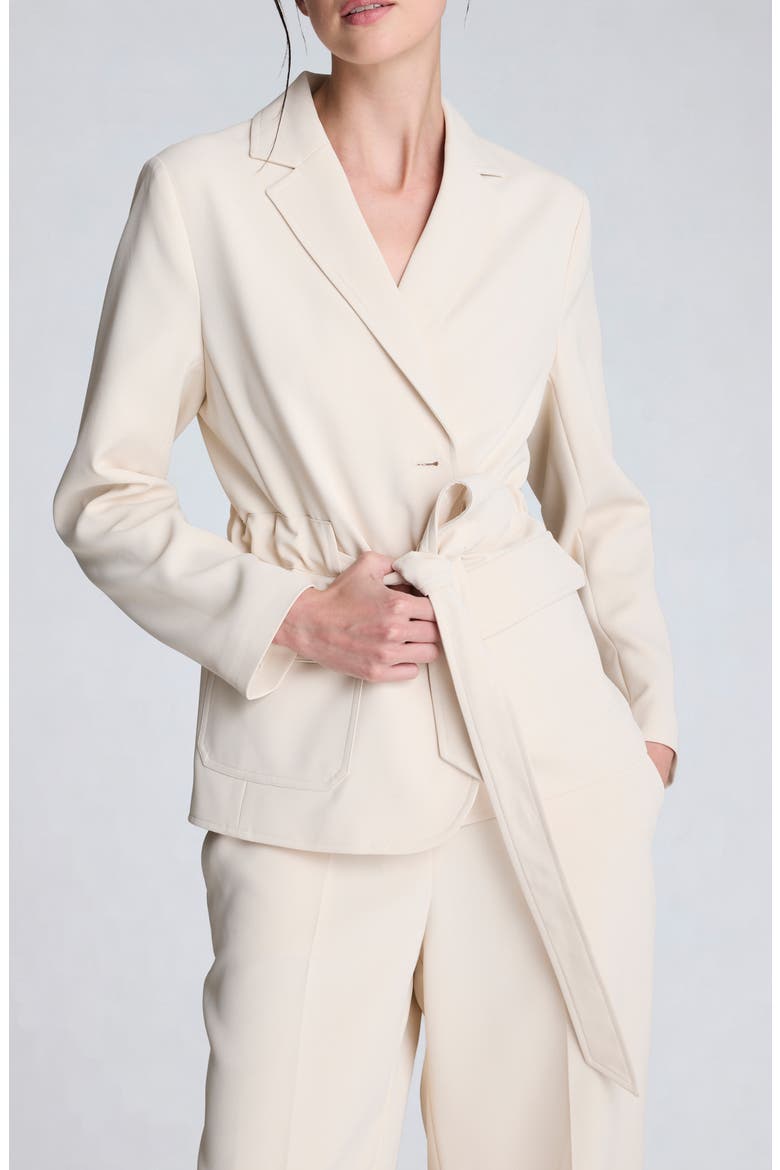 Vision Belted Stretch Twill Jacket, Main, color, OYSTER