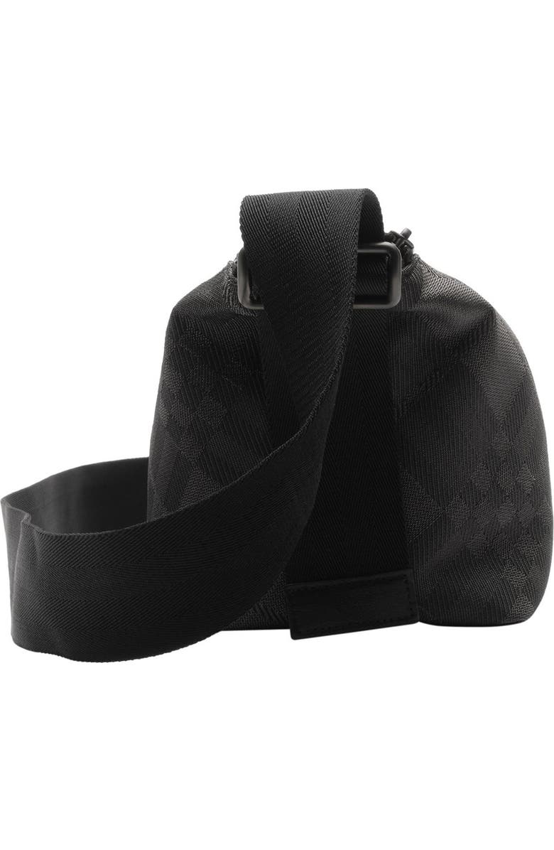 Burberry Chester Check Jacquard Nylon Crossbody Bag, Alternate, color, Black