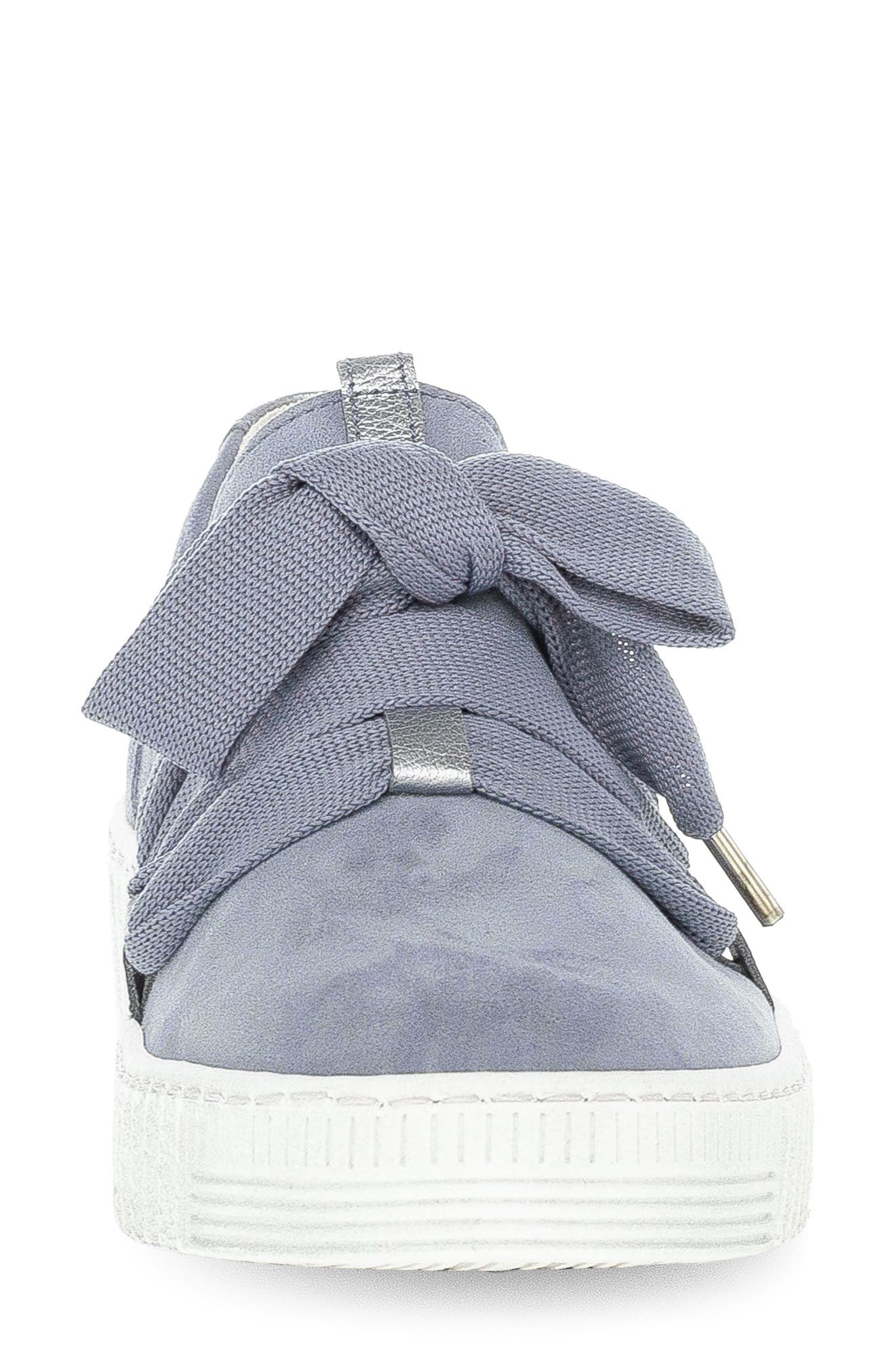 Gabor Bow Knit Sneaker, Alternate, color, Nautical