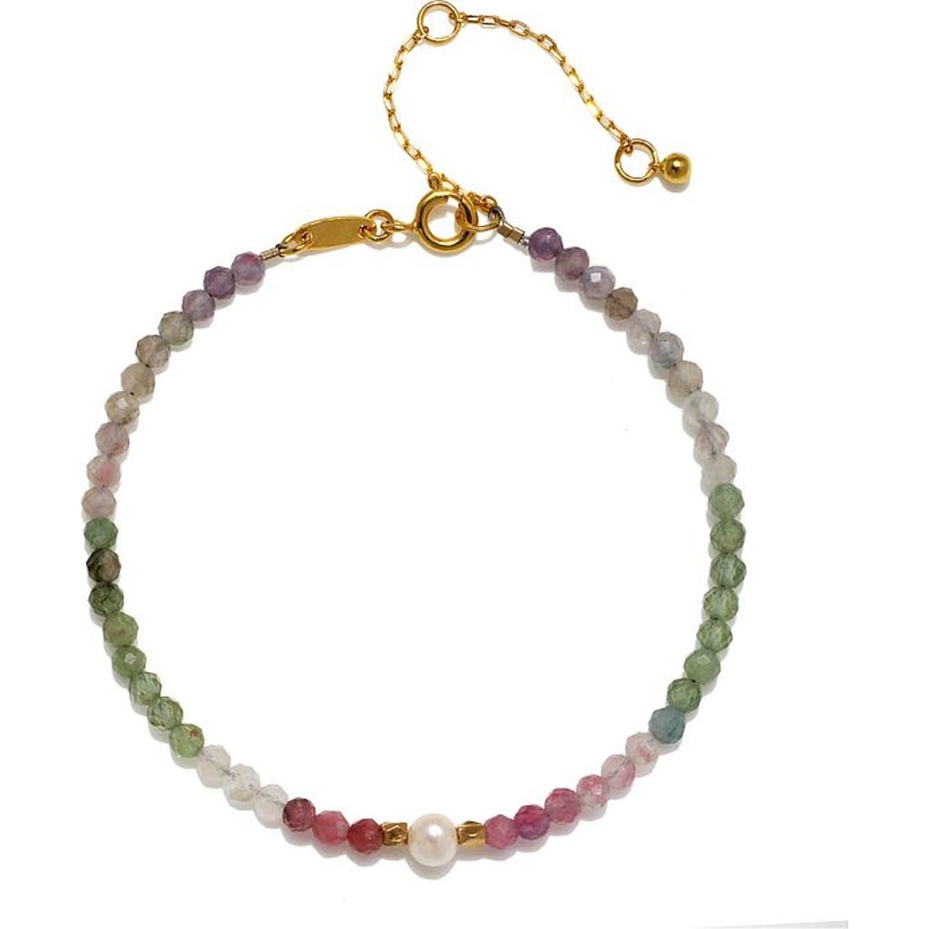 Satya Jewelry Sacred Wisdom Tourmaline Bracelet In Multi