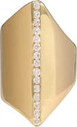 Awe Inspired White Sapphire Shield Ear Cuff