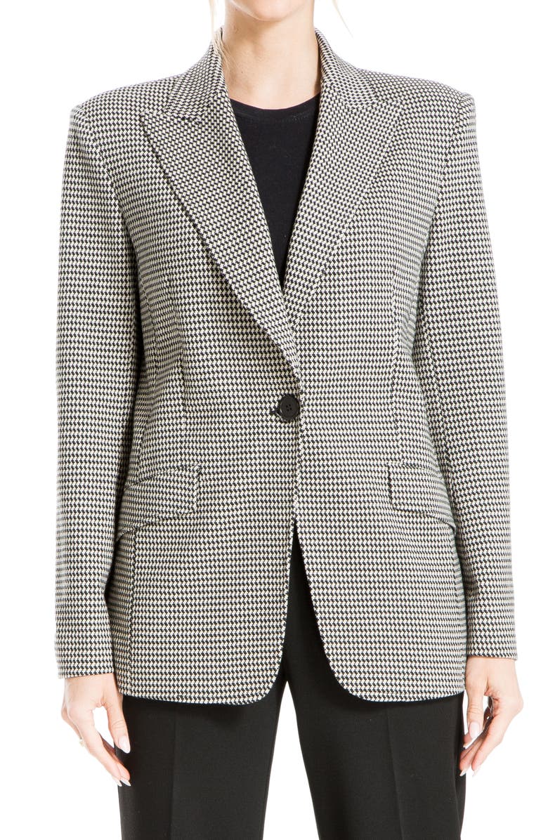 MAX STUDIO Houndstooth Knit Blazer, Main, color,