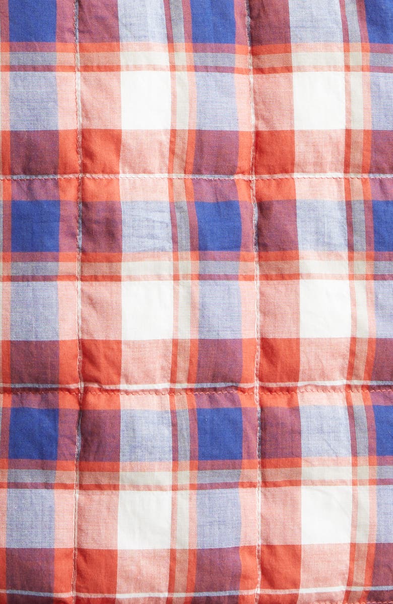 Moncler Grenoble Gelt Quilted Check Shirt Jacket, Alternate, color, Red Check