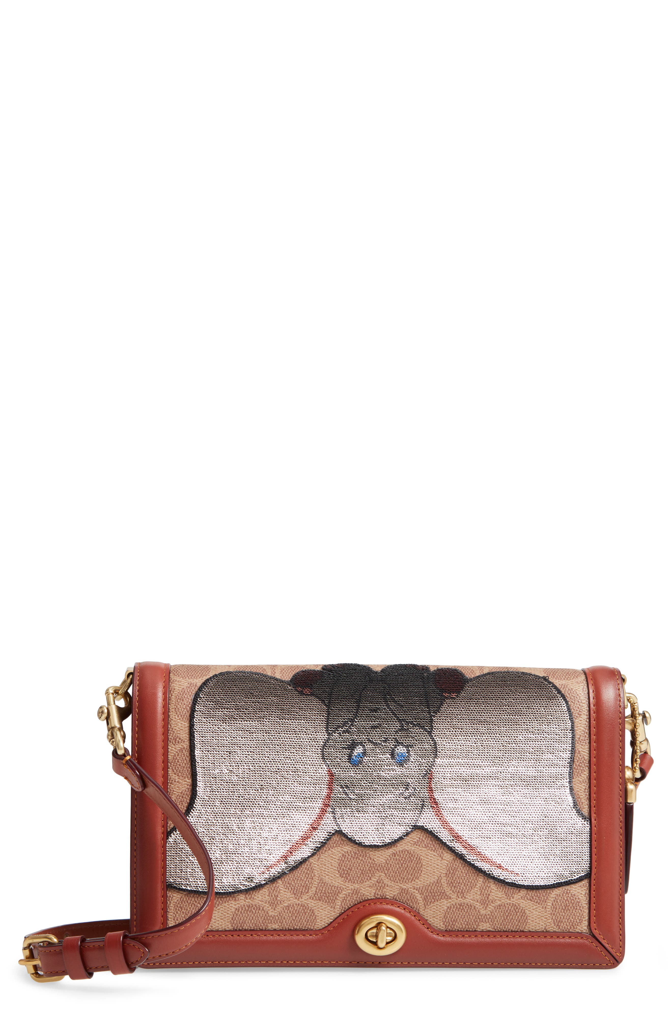 COACH Disney x COACH Dumbo Signature Canvas Bag, Main, color, 