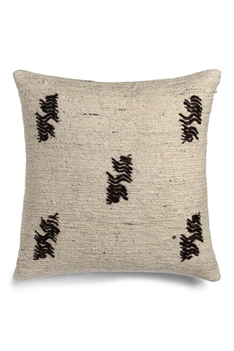Abstract Leaf Throw PIllow, Main, color, WHITE