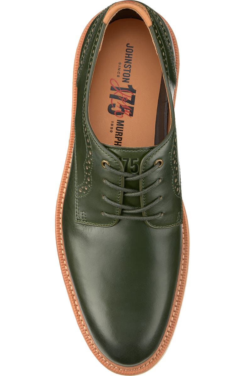 Johnston & Murphy Upton 175th Plain Toe Derby, Alternate, color, Olive Oiled Full Grain
