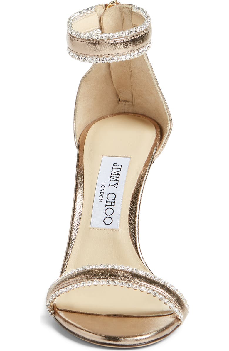 Jimmy Choo Dochas Metallic Embellished Strap Sandal, Alternate, color,