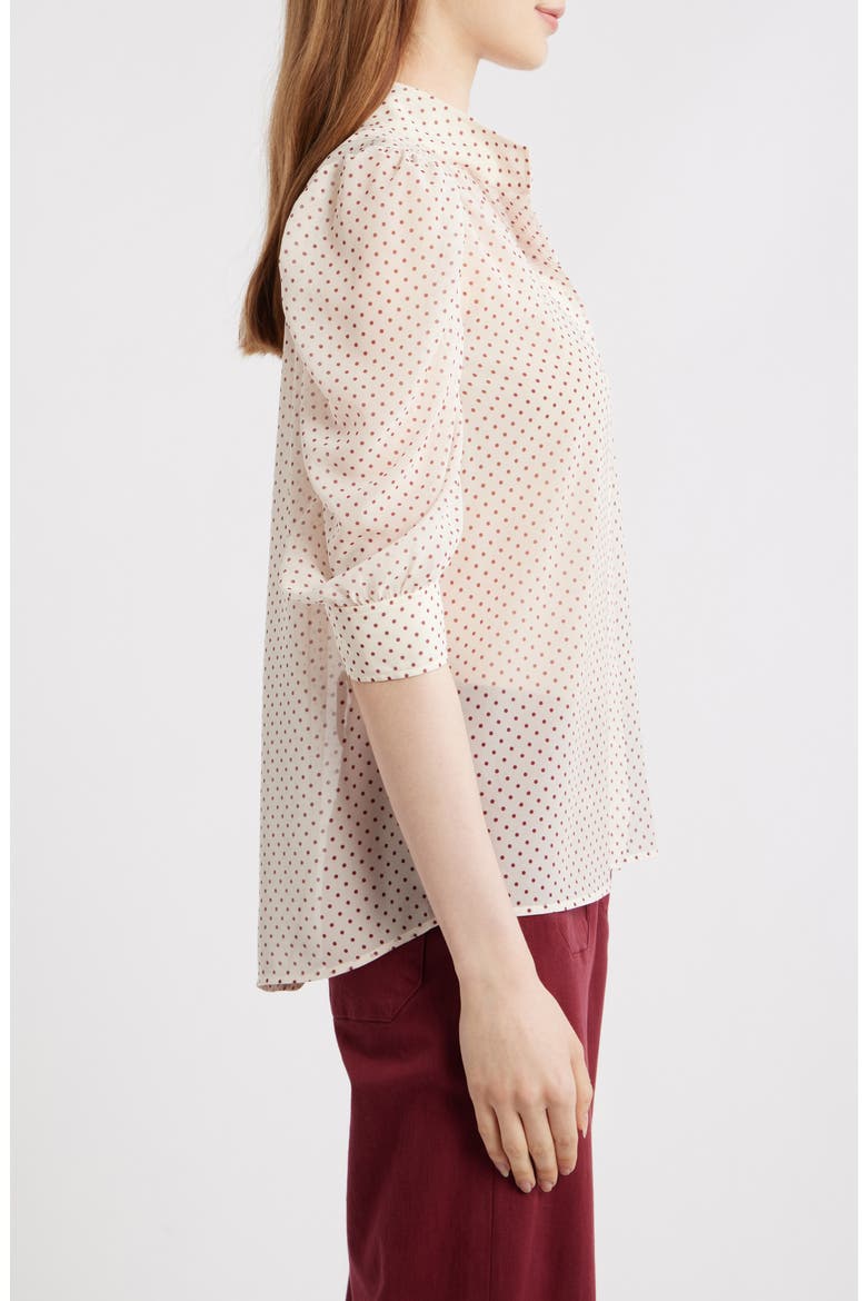 The Gillian Polka Dot Shirt, Alternate, color, CREAM MULTI
