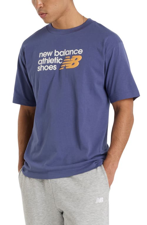 New Balance Athletics Premium Logo Graphic T-shirt In Blue