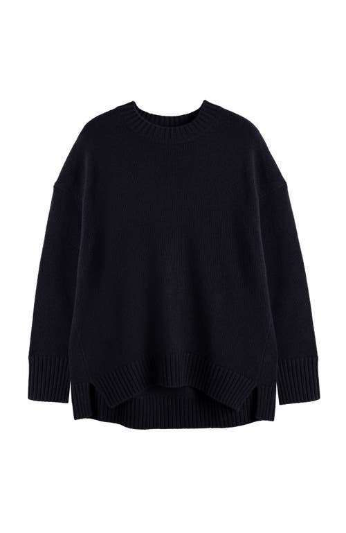 Chinti & Parker Pure Cashmere Crew Neck Sweater In Black
