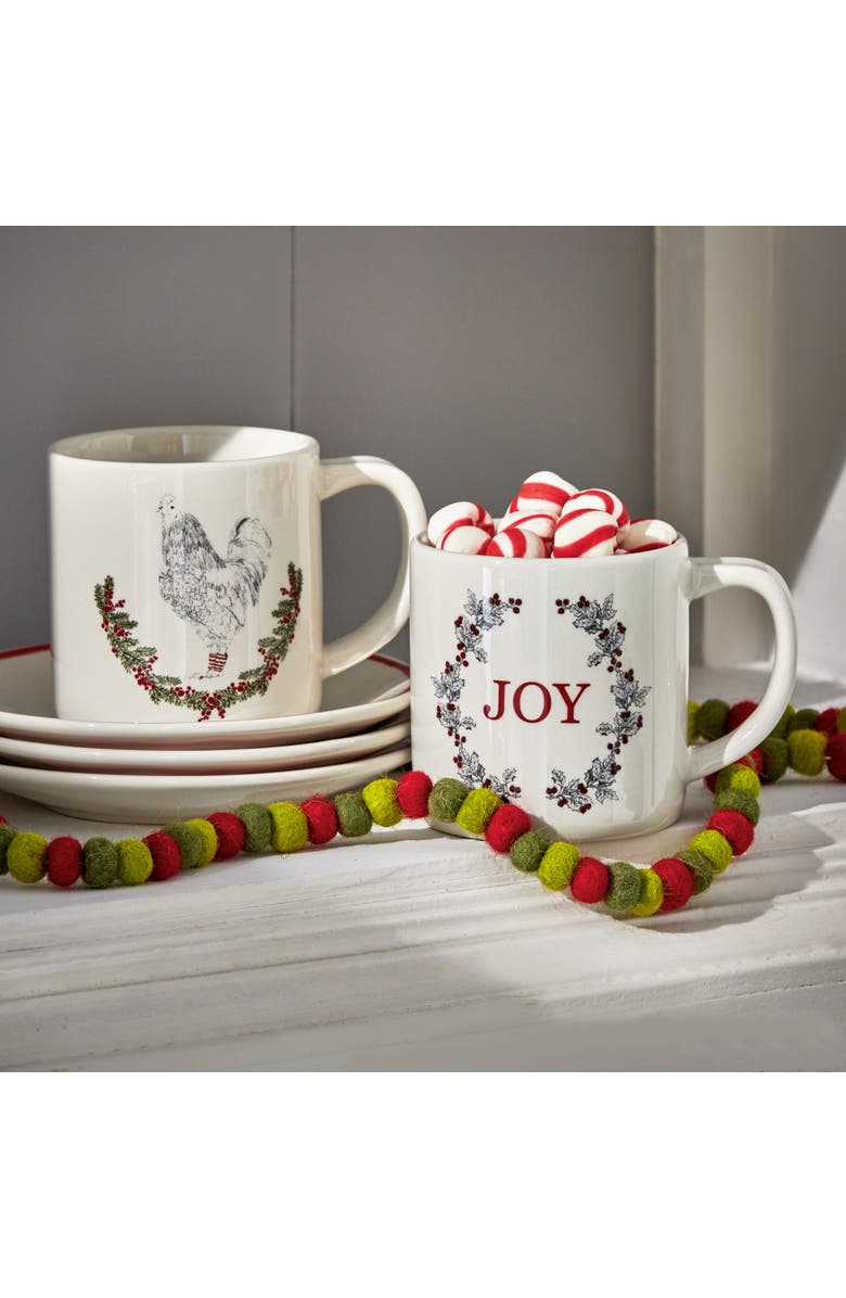 tag Farmhouse Joy Ceramic Mug - Multicolor Winter Drinkware, Alternate, color, Multicolored