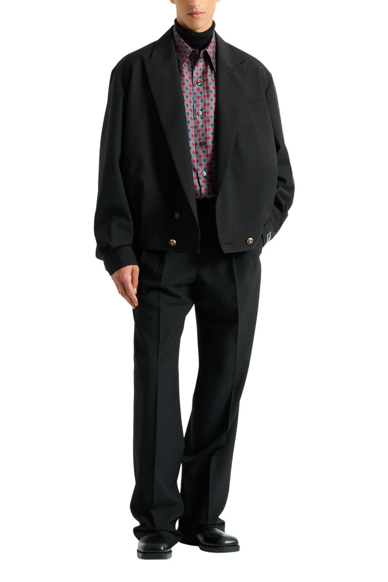Wool 2-Button Jacket, Alternate, color, black