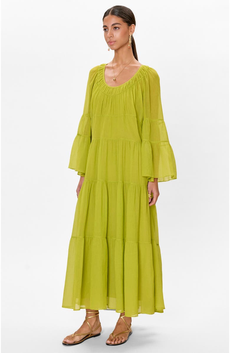 Rebecca Taylor Skye Tiered Dress, Alternate, color, Pear Green
