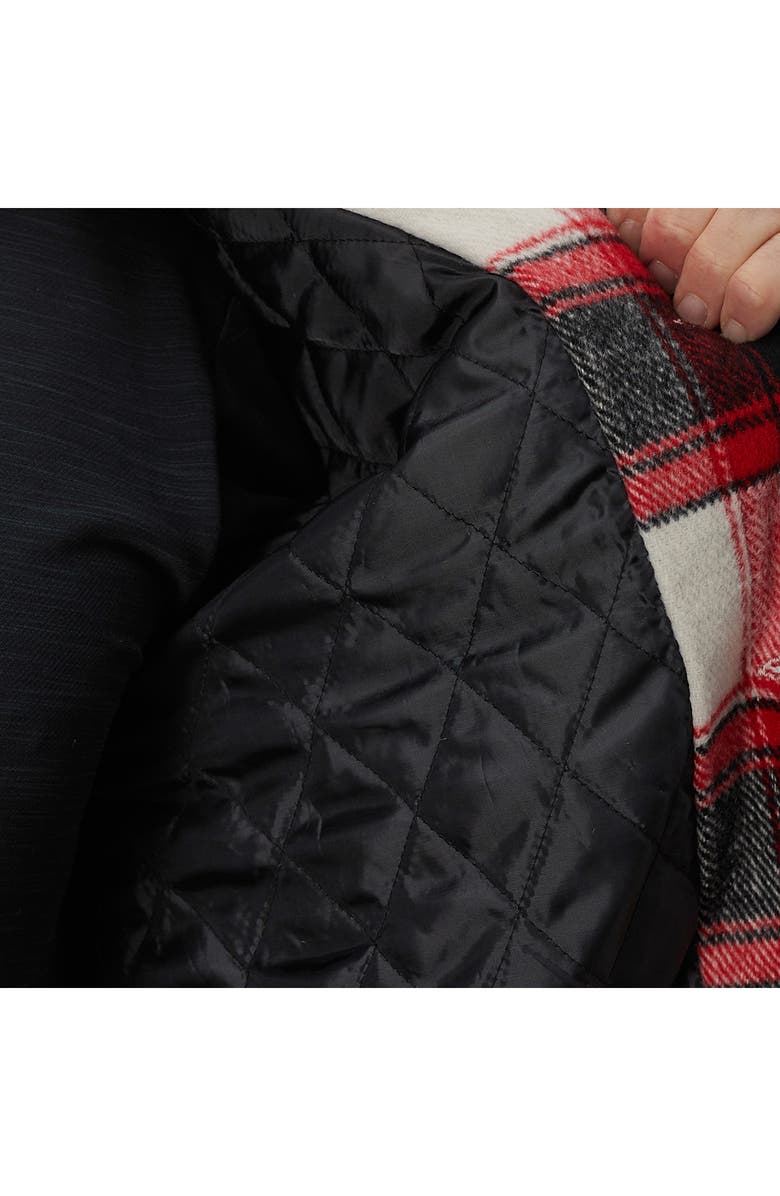 HAGGAR Buffalo Plaid Check Shirt Jacket, Alternate, color, Red