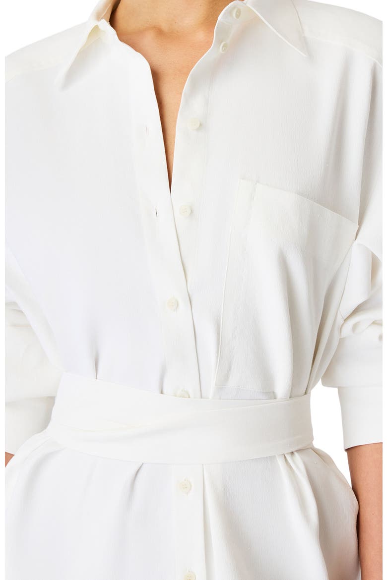 Pleat Back Shirt Dress, Alternate, color, Off-White