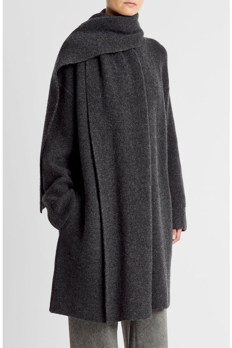 Drape Sweater Coat, Main, color, DARK HEATHER GREY
