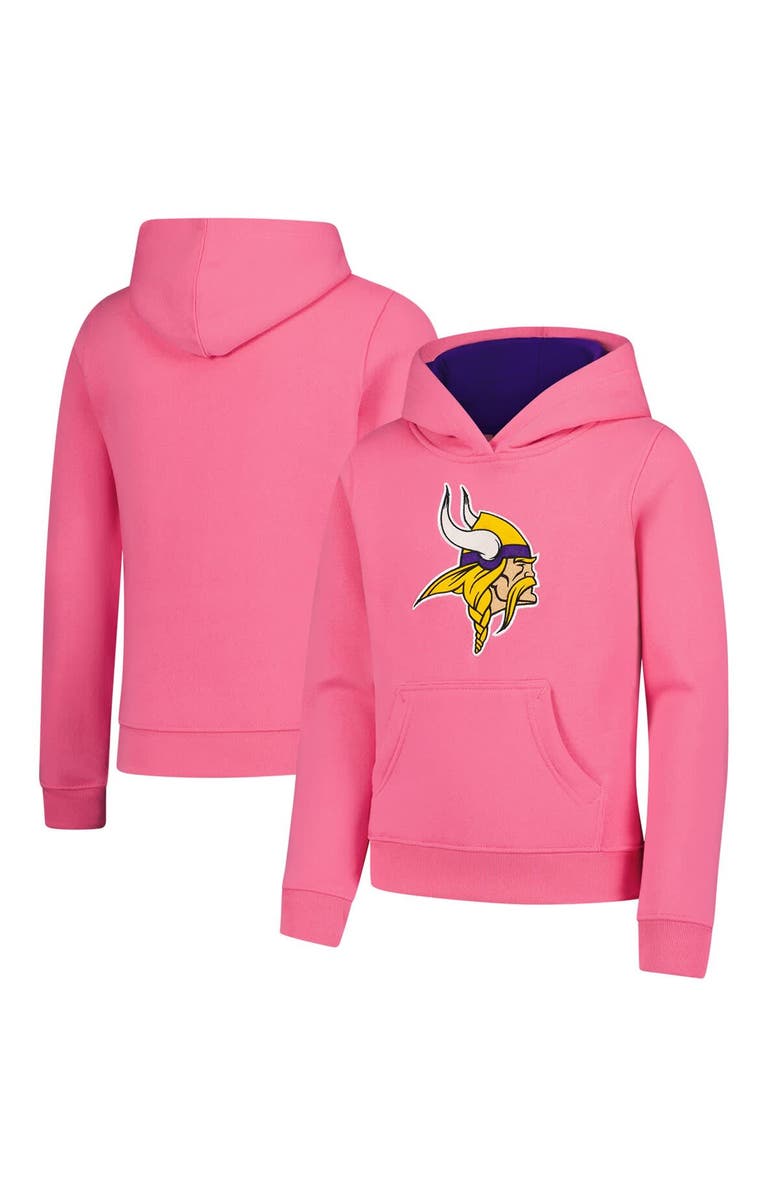 Outerstuff Youth Girl's Outerstuff Pink Minnesota Vikings Prime Hoodie, Main, color, 