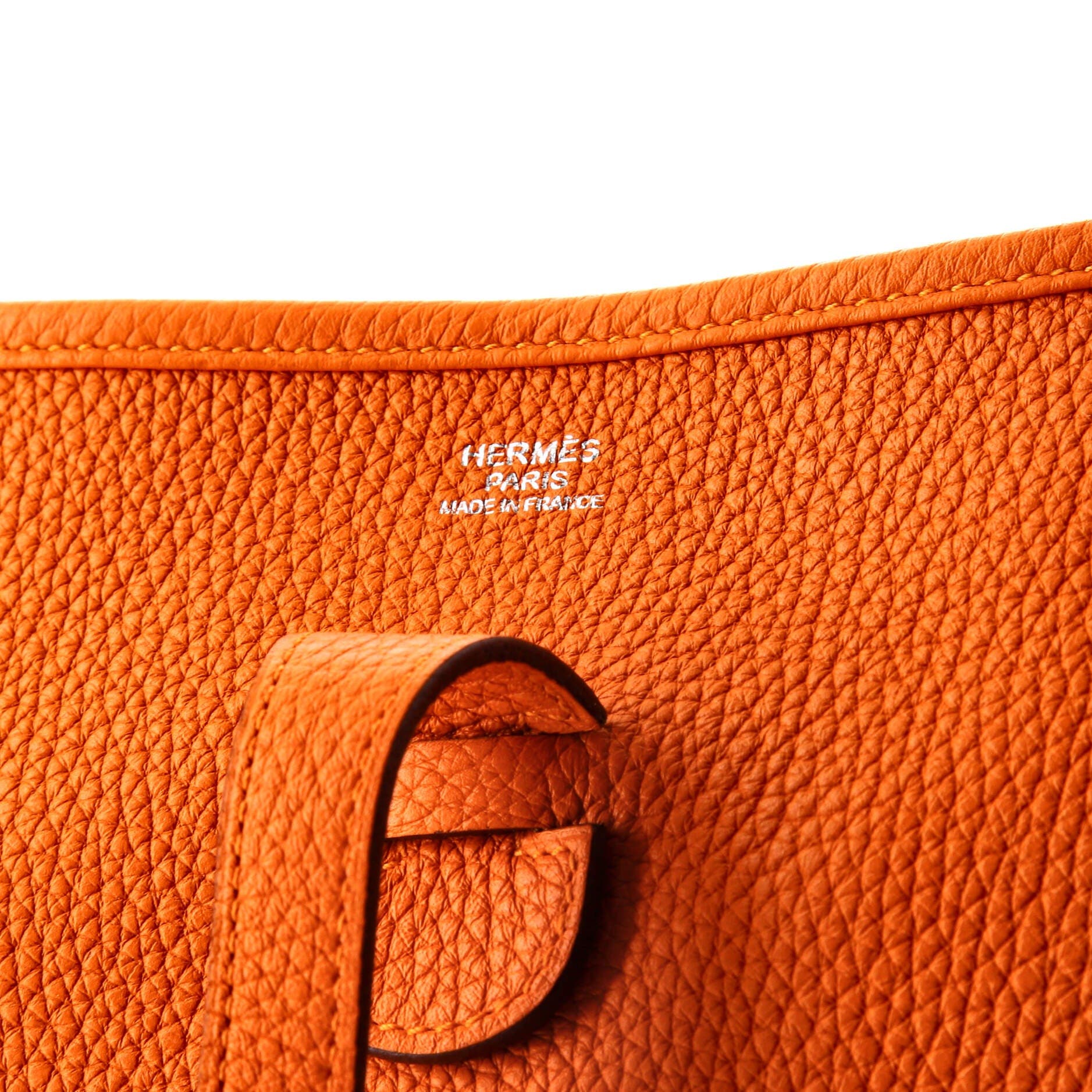 Pre-Owned Hermes Evelyne Bag Gen III Clemence PM, Alternate, color, Abricot