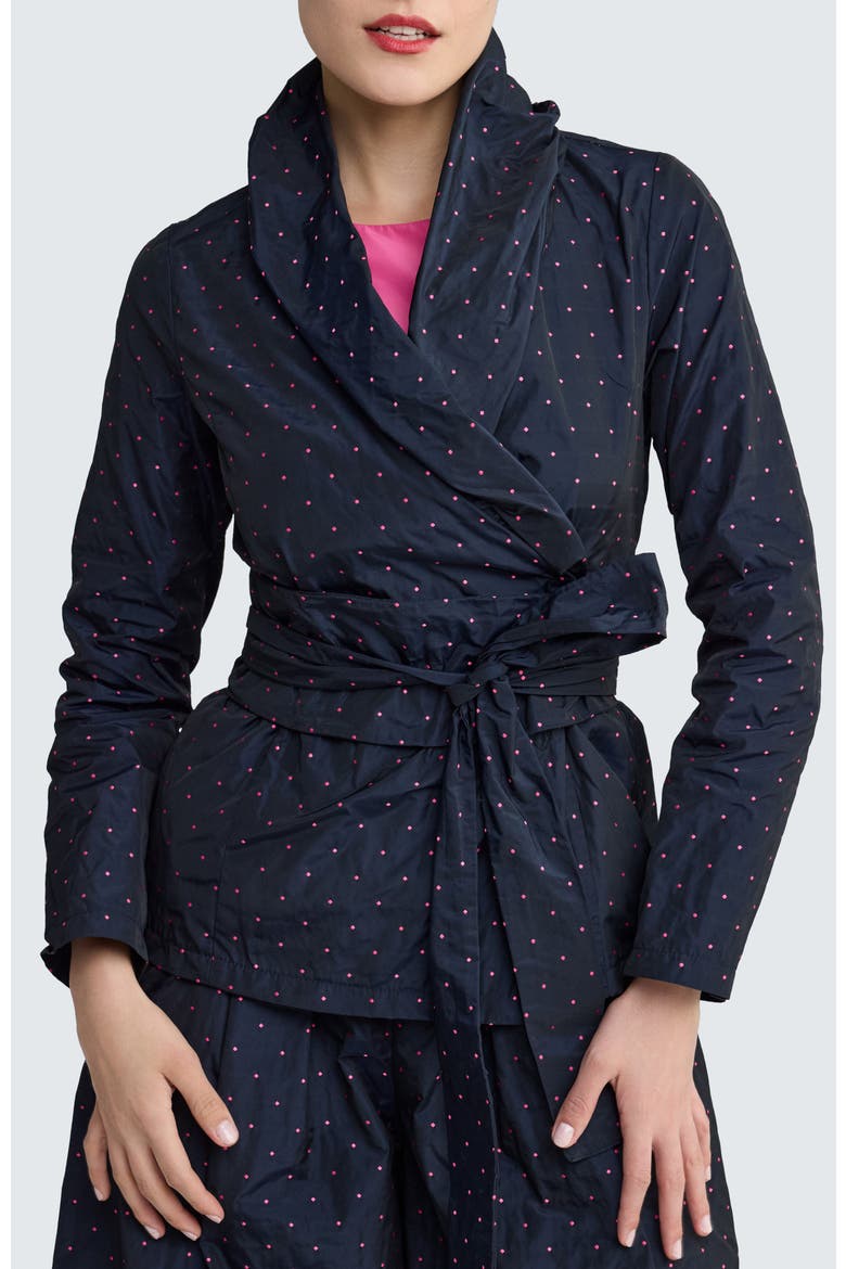 Fleura Wrap Jacket, Main, color, Navy