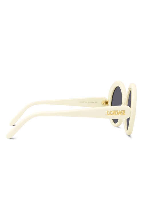 Loewe Thin 52mm Round Sunglasses In White