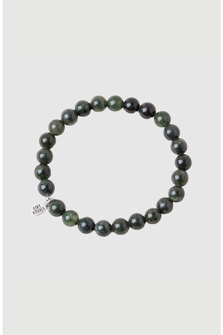 Nephrite Jade Energy Bracelet, Alternate, color, Black / Green