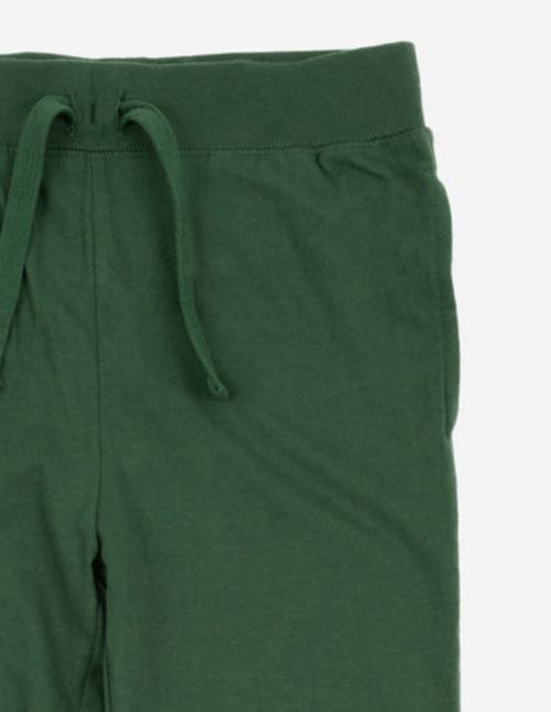 Leveret Kids 100% Cotton Lightweight Jogger Pants In Green
