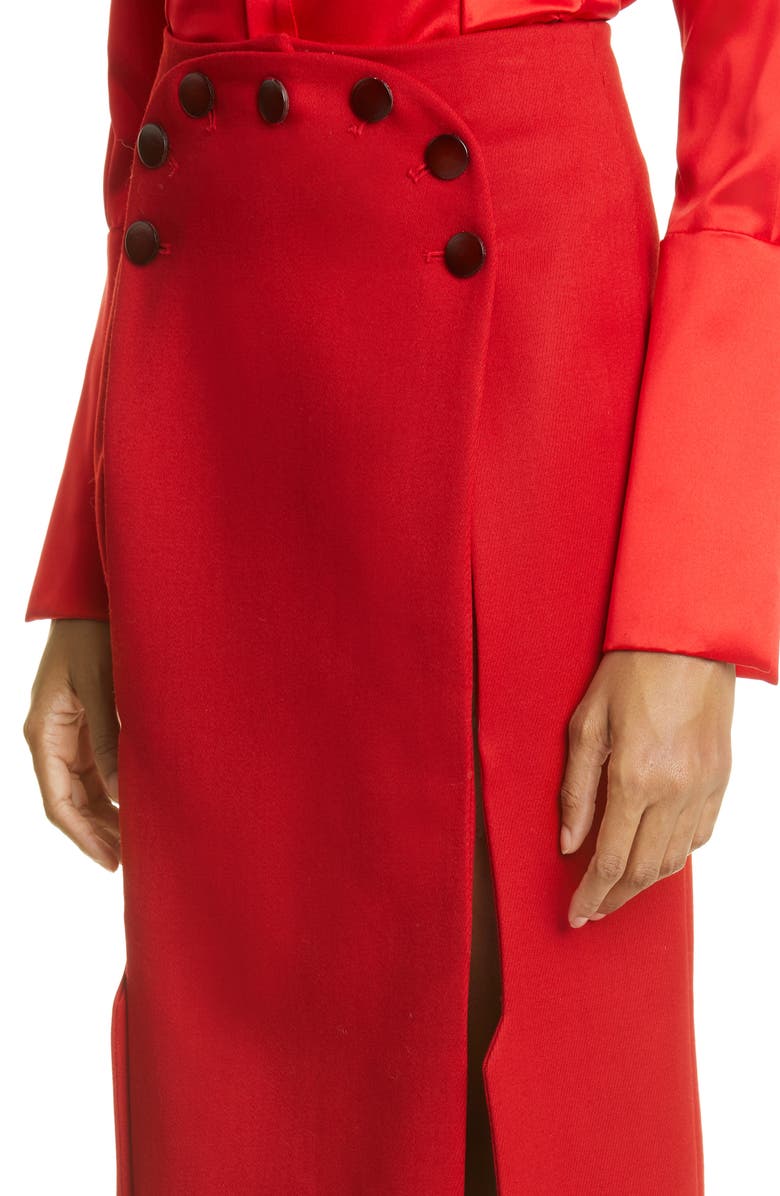 SAINT SINTRA Sailor Wool Midi Skirt, Alternate, color, 