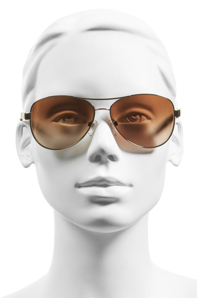 59mm Aviator Sunglasses, Alternate, color, MATTE GOLD
