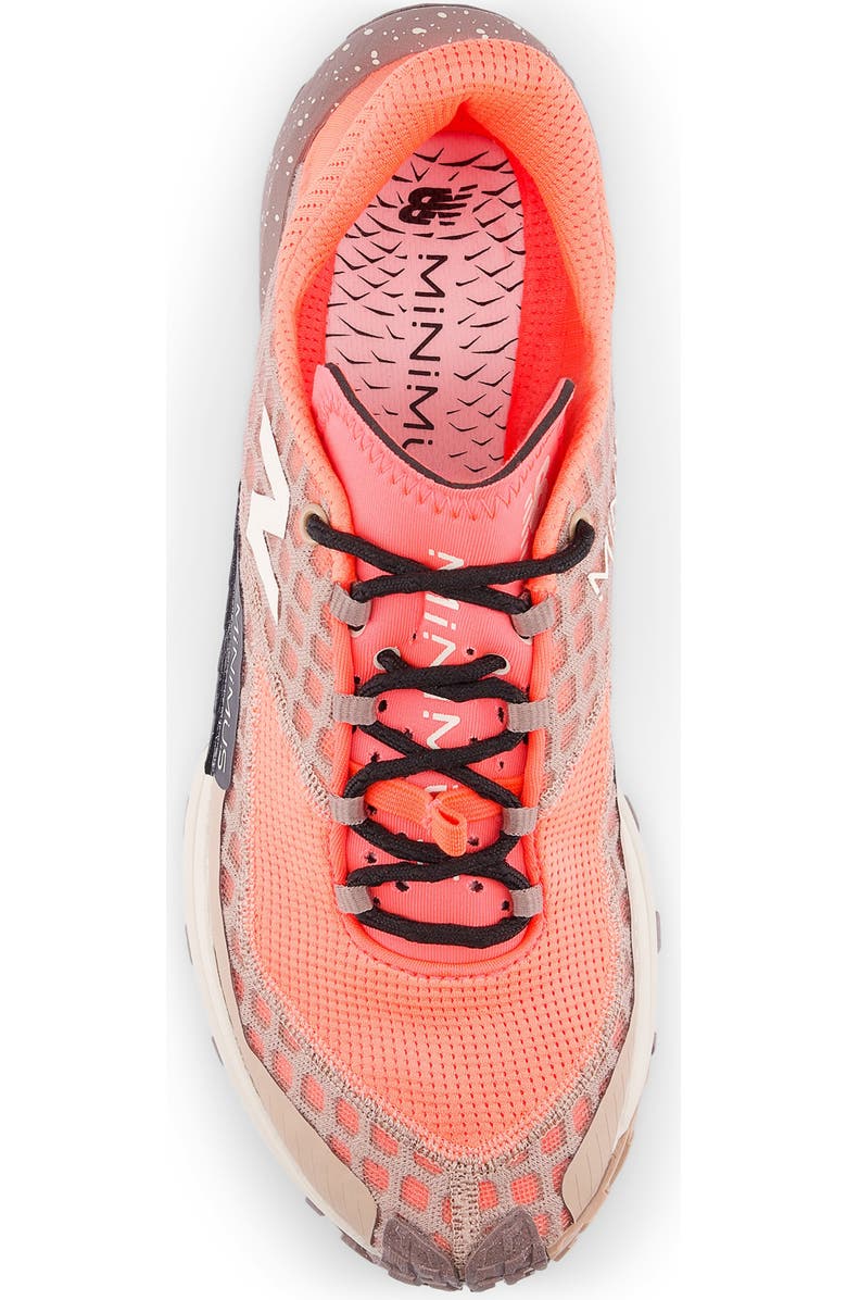 New Balance Minimus Trail Shoe, Alternate, color, Urgent Red/ Flat Taupe