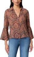 PAIGE Jasmeet Print Flare Sleeve Top