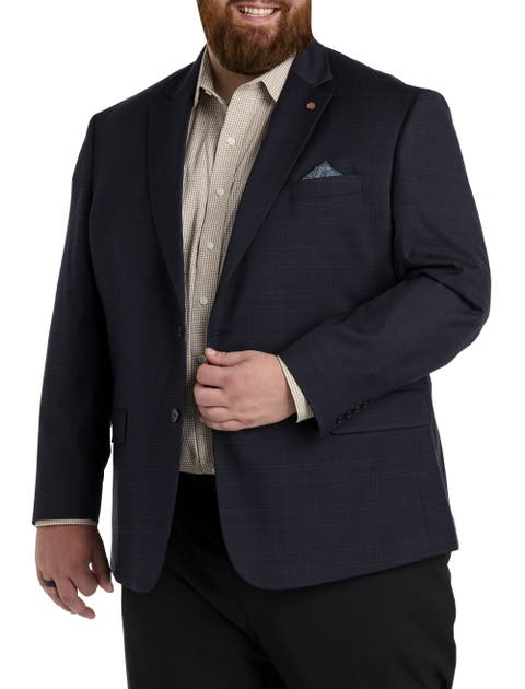 Big & Tall Plaid Sport Coat