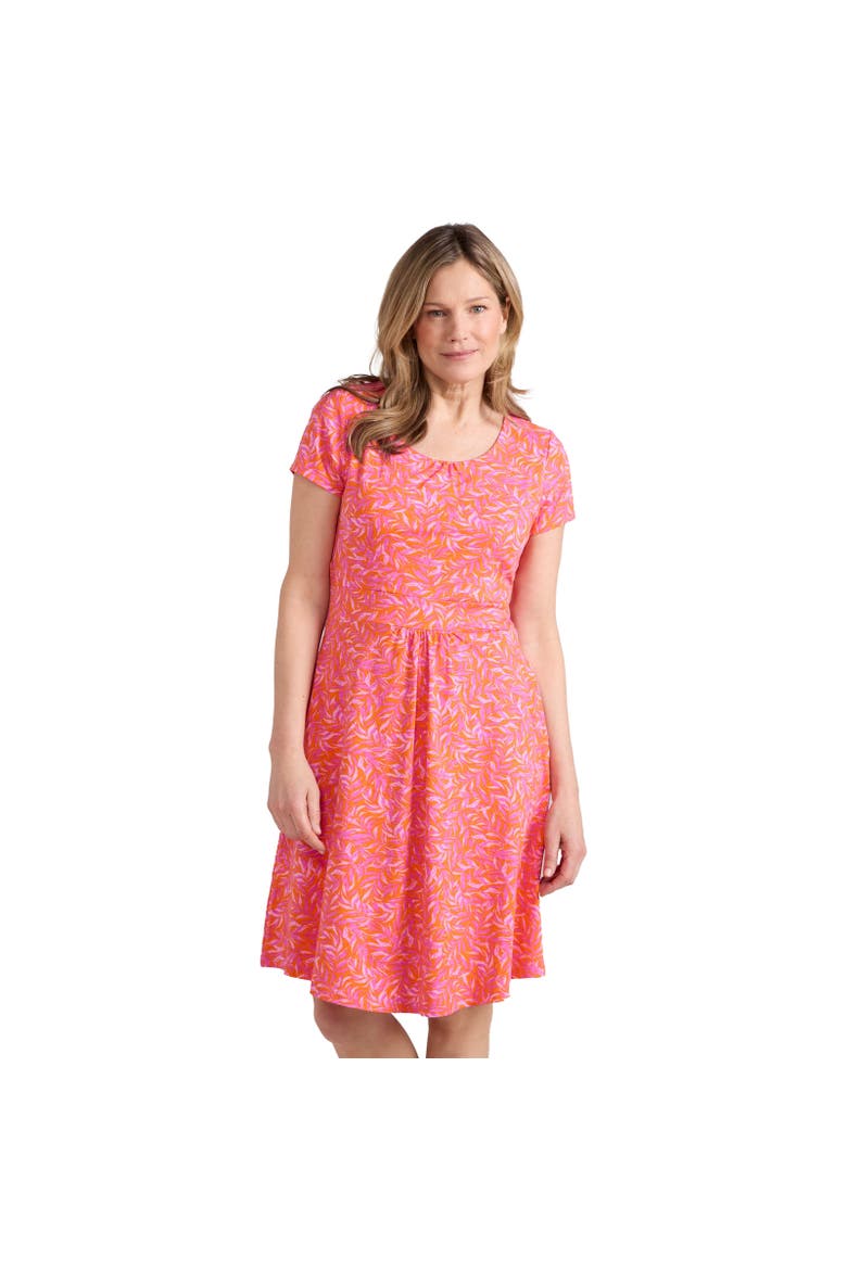 Orchid Leaves Dress, Alternate, color, Bright Pink