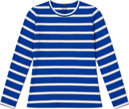 46227 Striped Flatlock Stitch Long Sleeve Tee
