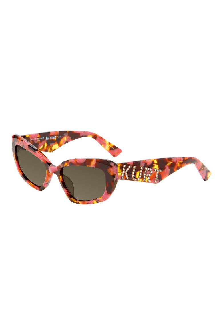 55mm Rectangular Sunglasses, Alternate, color, HAVANA/ BROWN