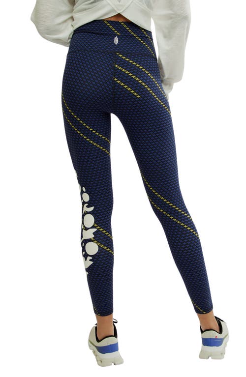 Free People Logo Never Better Leggings In Black Combo