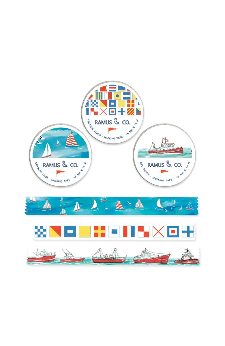 Ramus & Co Illustrated Masking Tape - 3ct Rolls, Assorted Rolls, Main, color, Multi-Pack