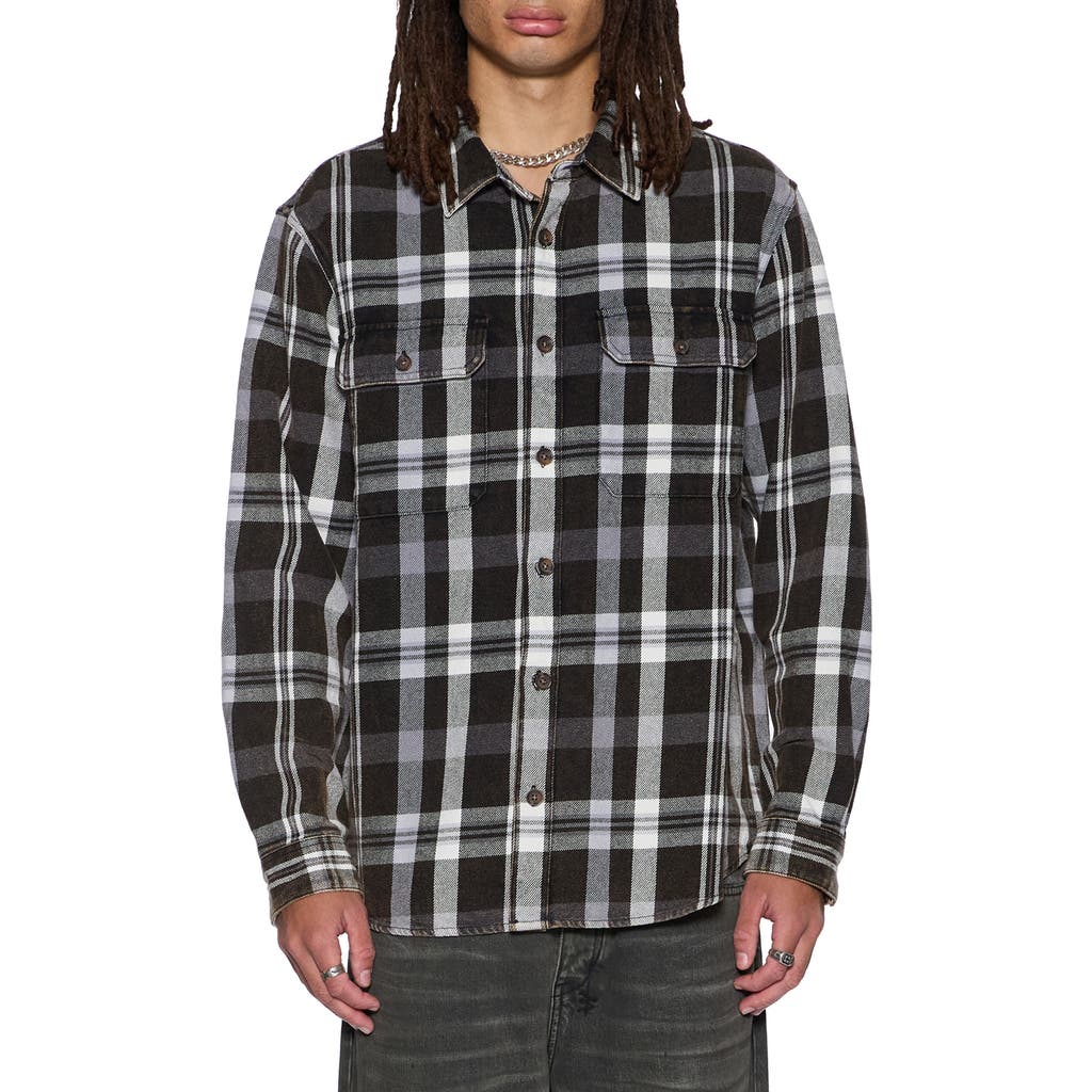 Ksubi Rose Bowl 1999 Check Cotton Button-up Shirt In Black