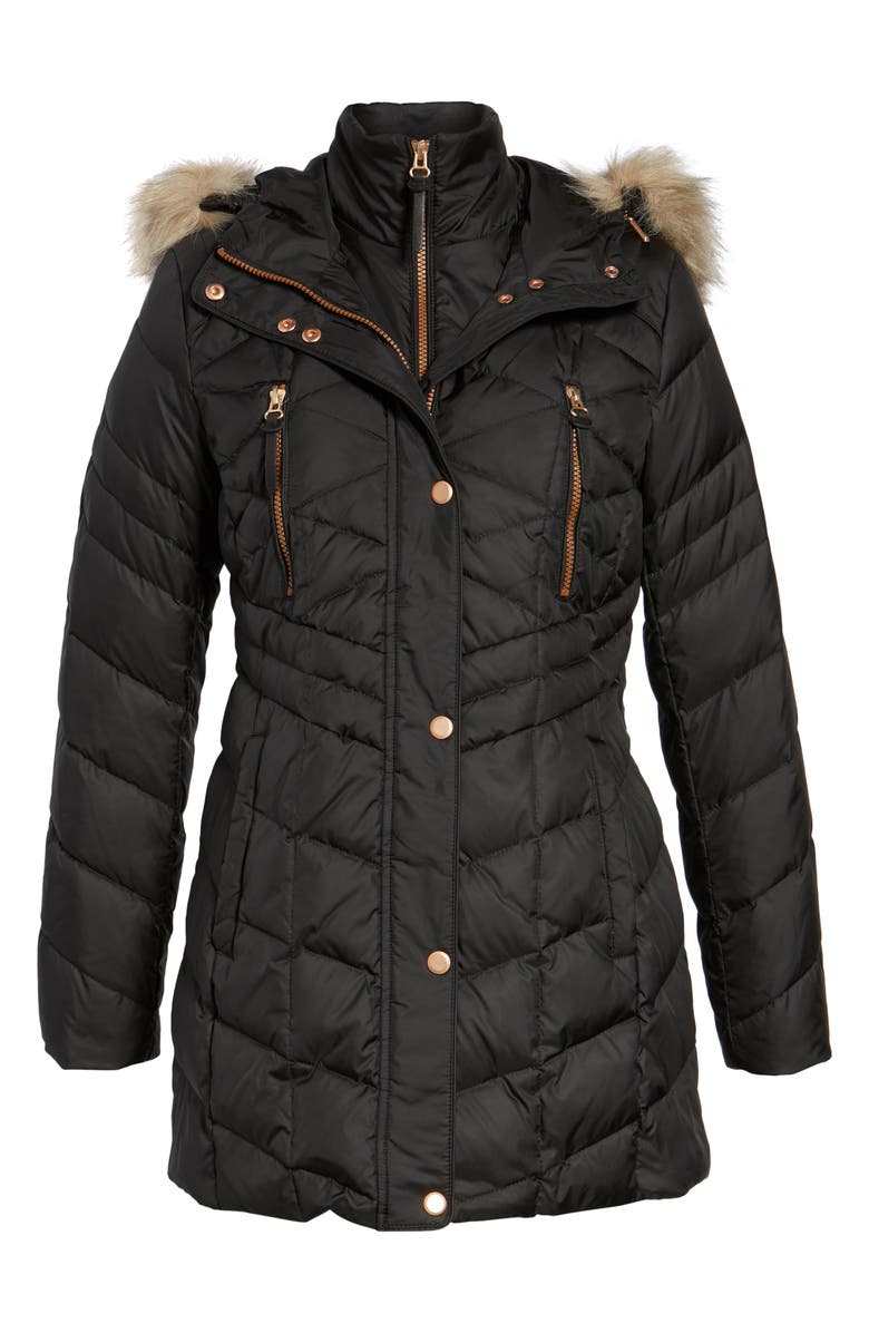 Andrew Marc Marley 30 Coat with Detachable Faux Fur, Alternate, color, 