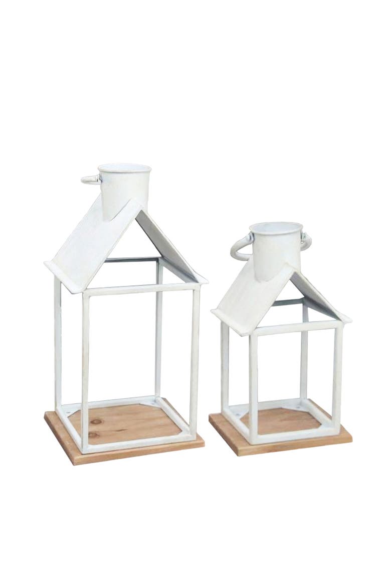 Open Frame Lantern Set of 2, Main, color, White