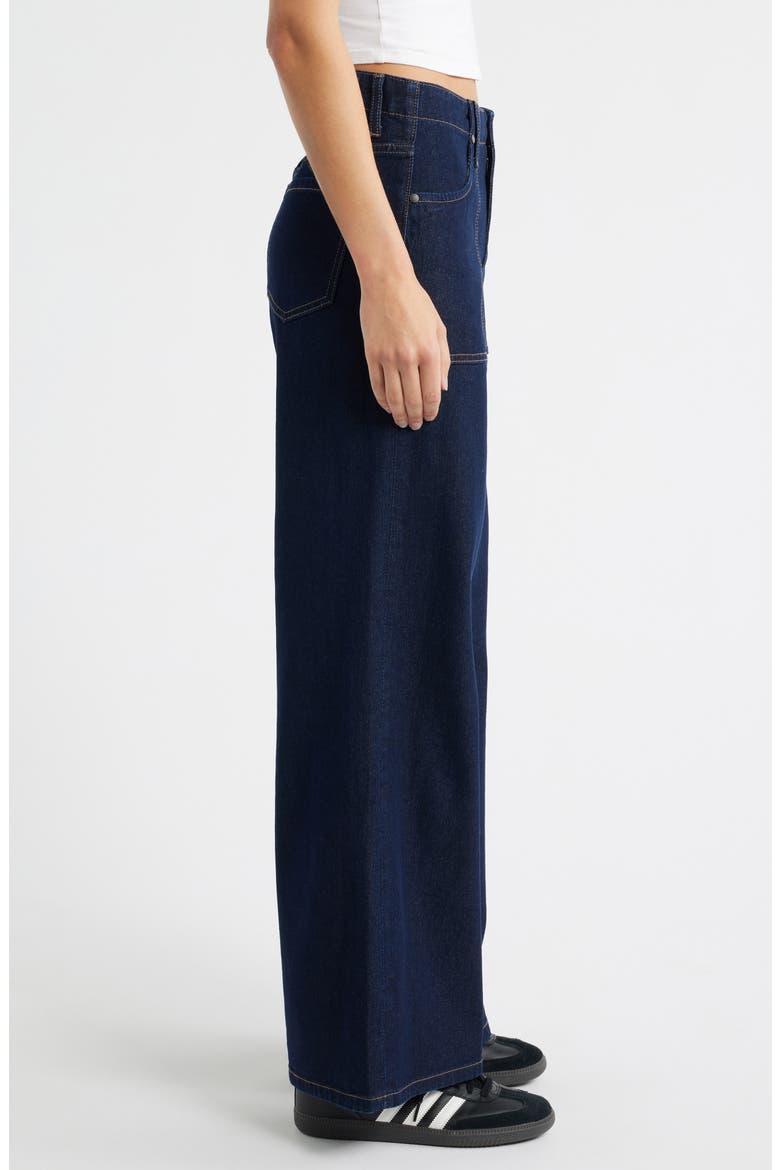 High Waist Wide Leg Jeans, Alternate, color, RINSE WASH