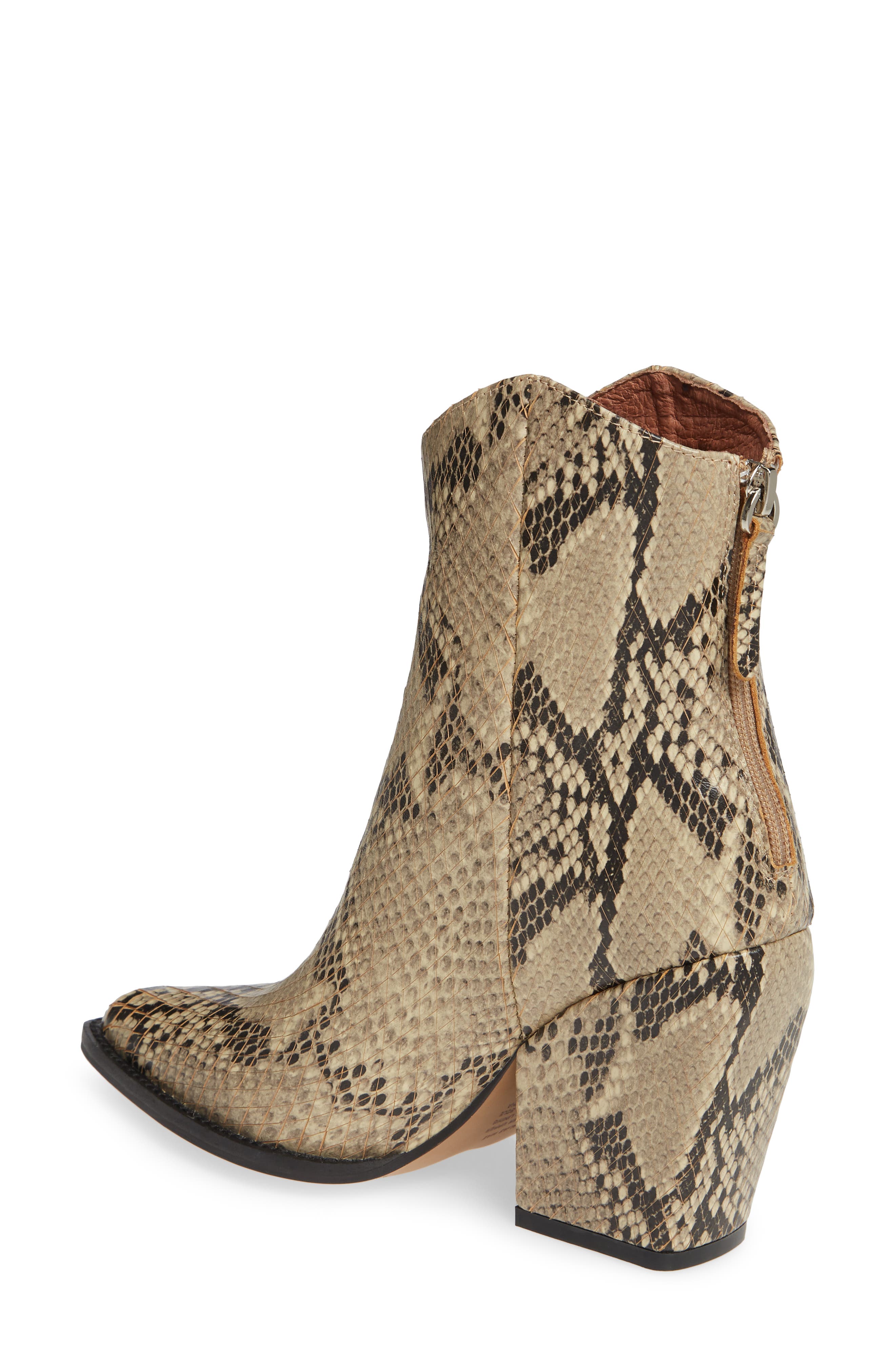 West Bootie, Alternate, color, SNAKE PRINT LEATHER