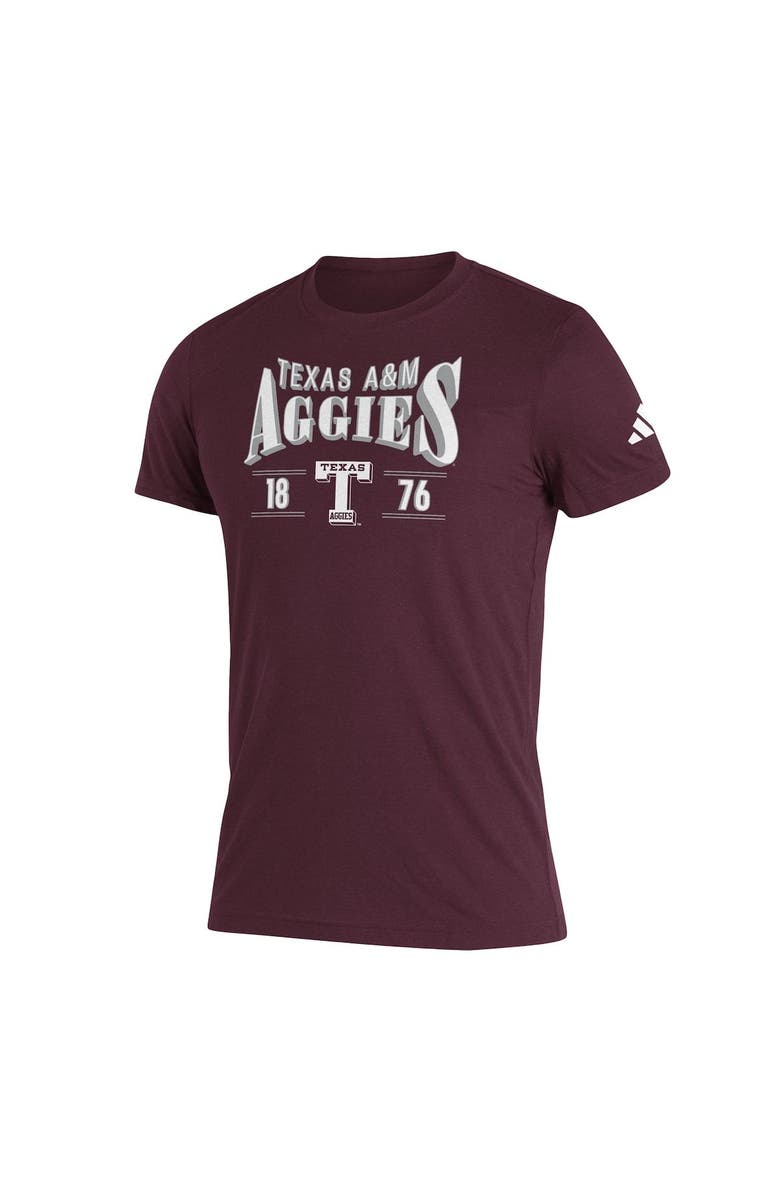 adidas Men's adidas Maroon Texas A&M Aggies Along The Shadow Tri-Blend T-Shirt, Alternate, color, Maroon