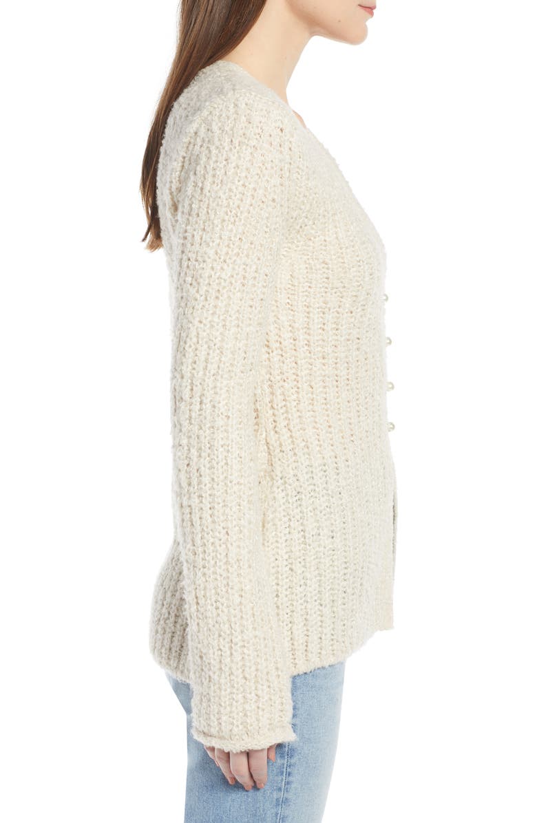 Something Navy Bouclé Cardigan, Alternate, color, 