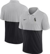 Nike Men's Nike Silver/Black Chicago White Sox Team Baseline Striped Performance Polo