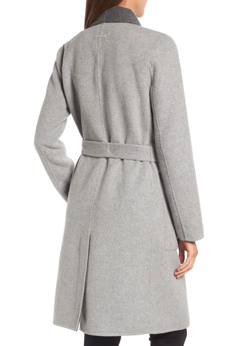 Soia & Kyo Double Face Wool Blend Long Wrap Coat, Alternate, color, 