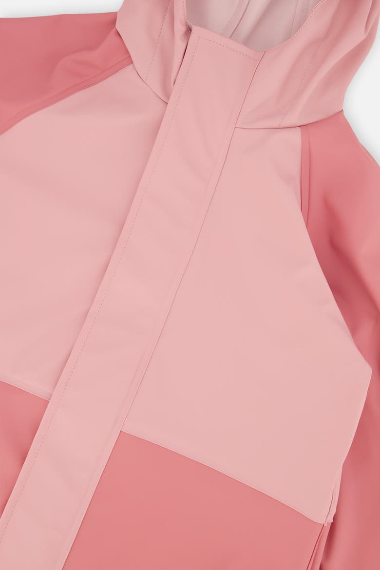 Waterproof Color Block Full-Zip Rain Jacket, Alternate, color, Pink