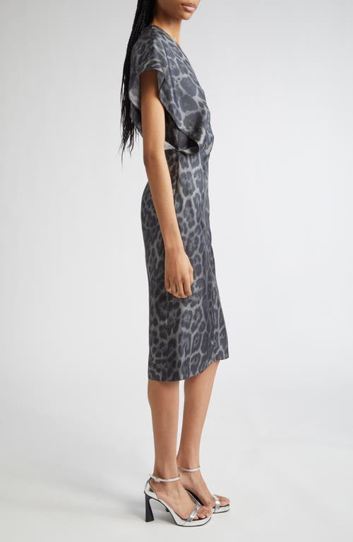 Stella Mccartney Leopard-print V-neck Midi Dress
